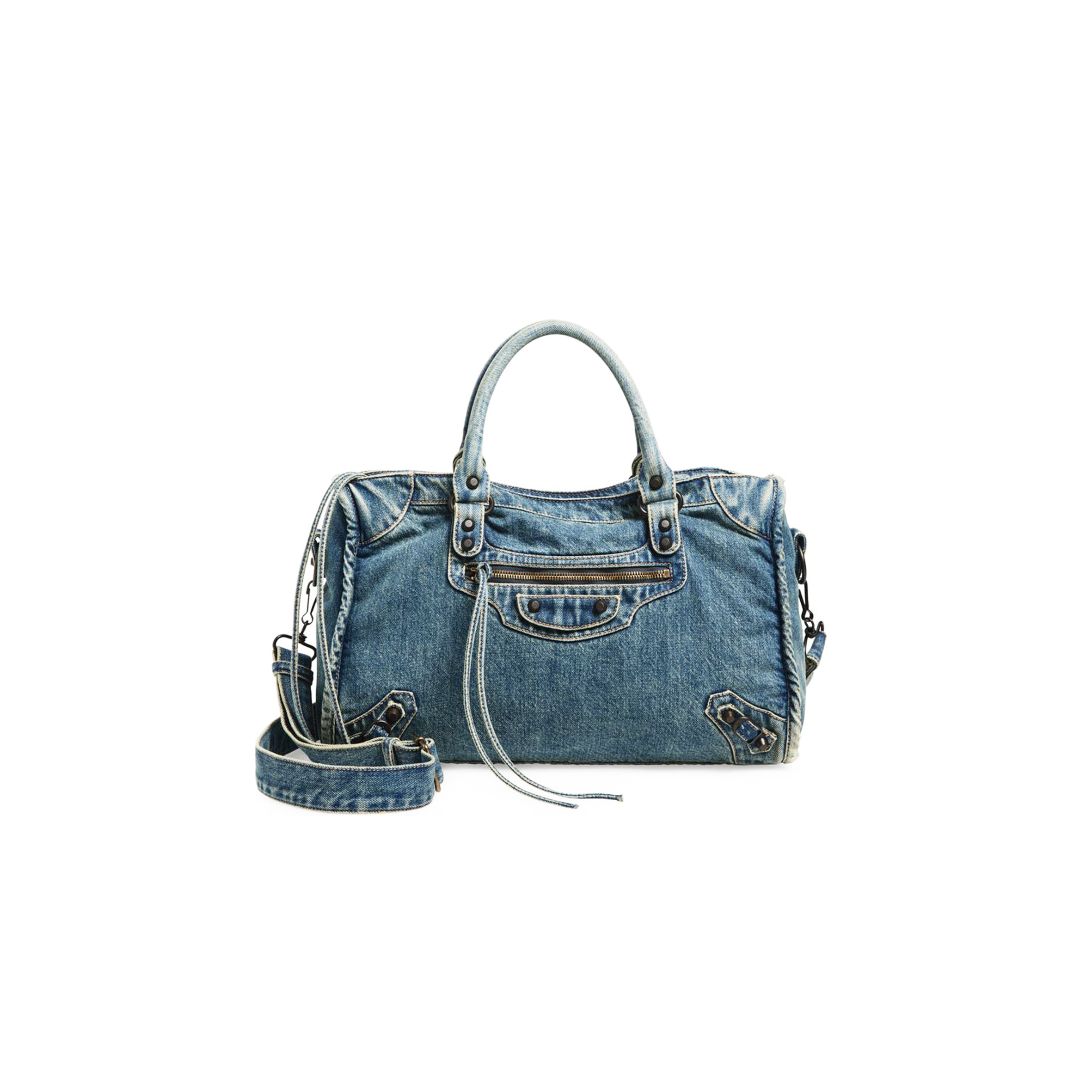 BALENCIAGA MEDIUM LE CITY DENIM SATCHEL 8348667 (37*23.4*15cm)